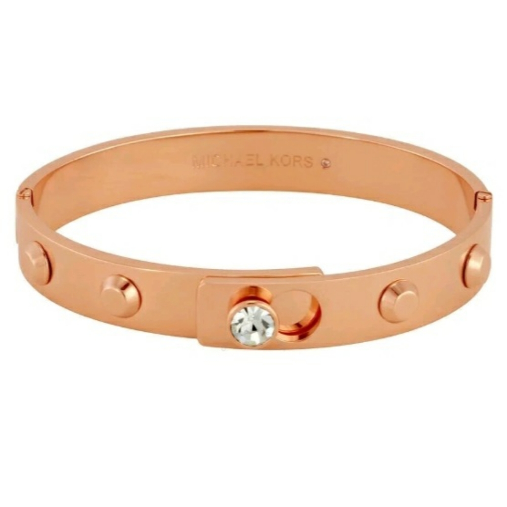 Michael Kors Rose Gold Bangle Stud Bracelet *RARE*